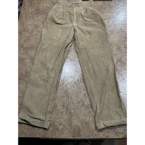 VTG Structure Corduroy Pants Mens‎ 31x32 Khaki Tan Y2K Skater Grunge Baggy